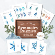 Snowflake symmetry completion puzzles