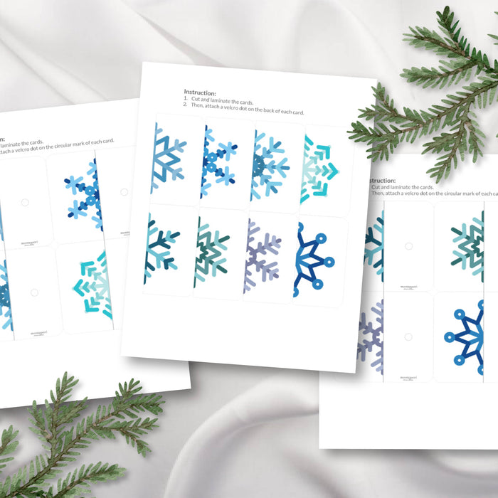 Winter Snowflakes Symmetry Puzzles