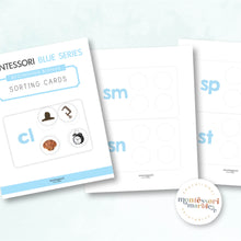 Load image into Gallery viewer, Montessori Blue Series Sorting Cards | Beginning Blends
