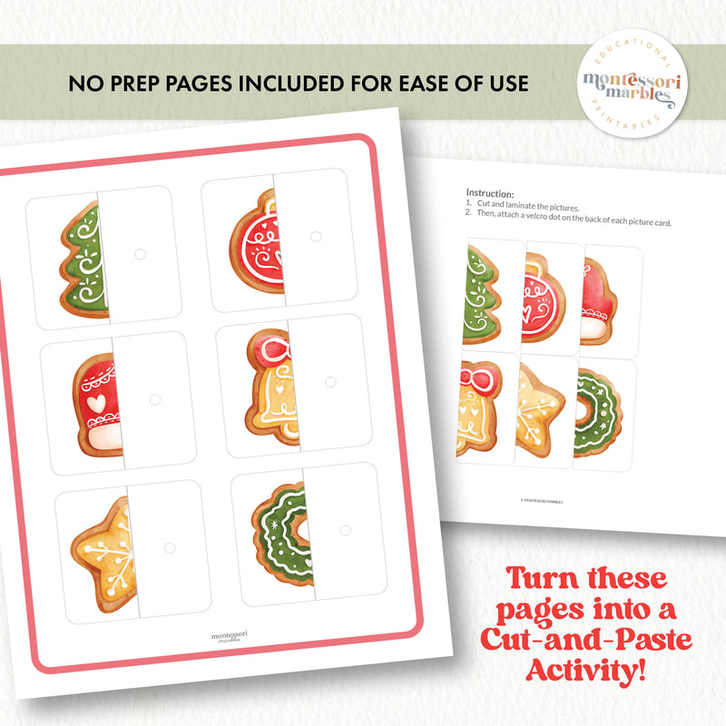 Christmas Cookies Two-Piece Puzzles