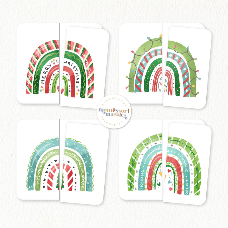 Christmas Rainbows Two-Piece Puzzles