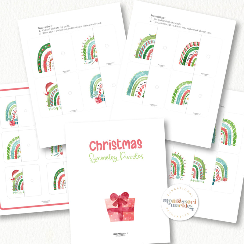 Christmas Rainbows Two-Piece Puzzles