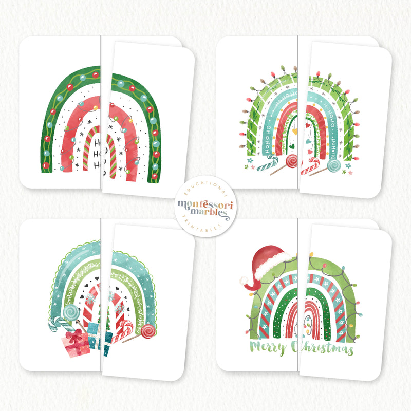 Christmas Rainbows Two-Piece Puzzles