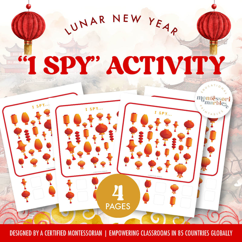 Lunar New Year I Spy activity — spot-the-object visual game celebrating Asian culture
