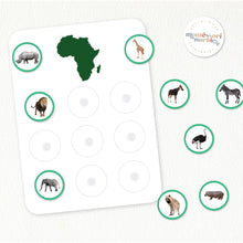 Load image into Gallery viewer, Animals and Continents Sorting Cards
