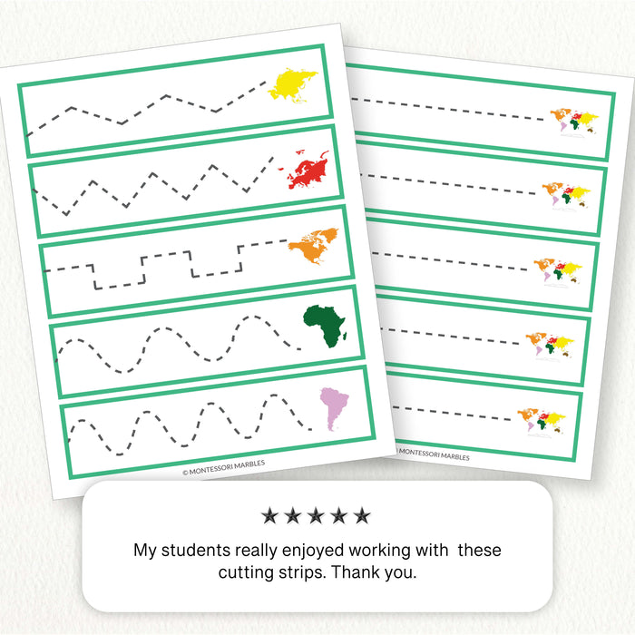 Continents Cutting Strips