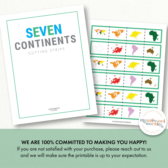 Continents Cutting Strips