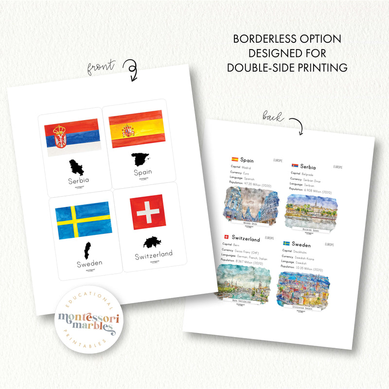 European Countries Fact Cards