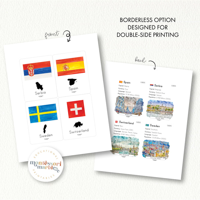 European Countries Fact Cards