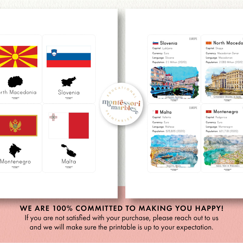 European Countries Fact Cards