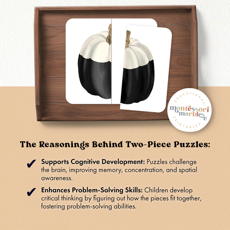 Halloween Pumpkins Two-Piece Puzzles