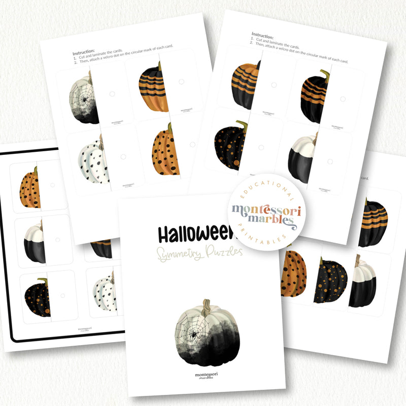 Halloween Pumpkins Two-Piece Puzzles