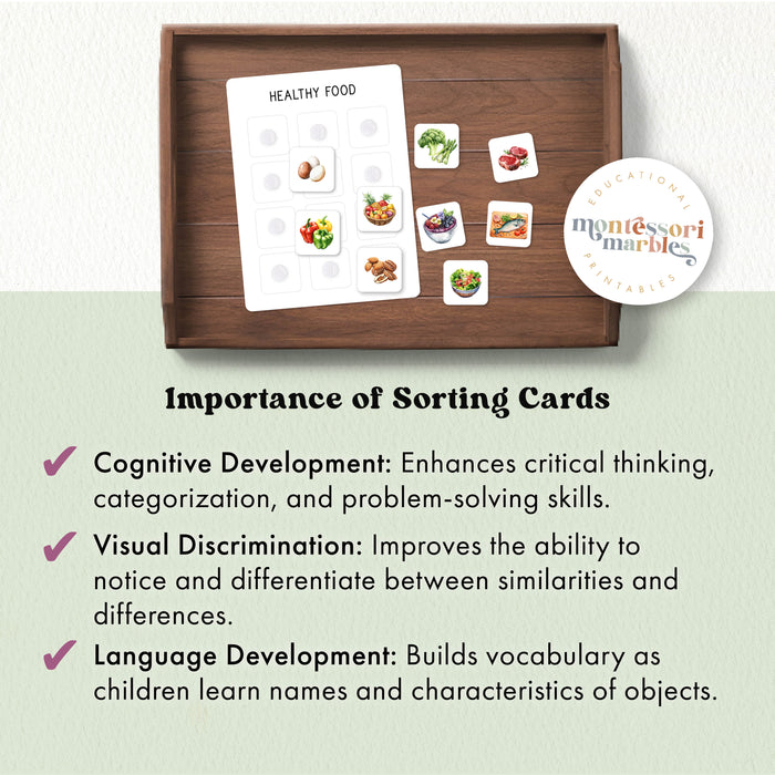 Healthy Food vs Junk Food Sorting Cards