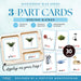 Montessori Blue Series ending blends 3 part cards with real photos showing lamp, plant, and duck on a wooden tray