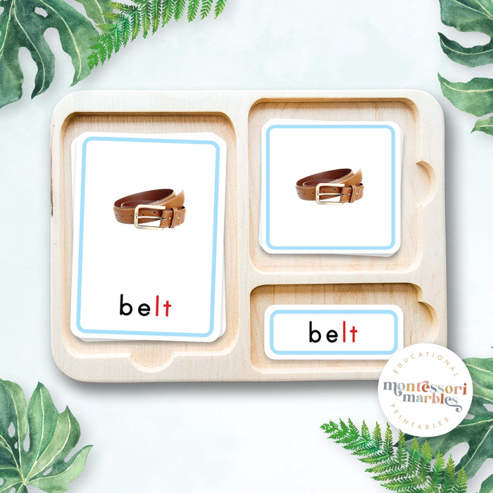 Montessori Blue Series Ending Blends | 3-Part Cards