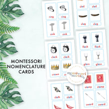Load image into Gallery viewer, MONTESSORI BLUE SERIES Nomenclature Cards
