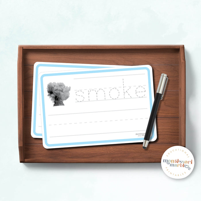 Montessori Blue Series Tracing Cards