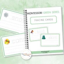 Load image into Gallery viewer, Montessori Green Series Tracing Cards
