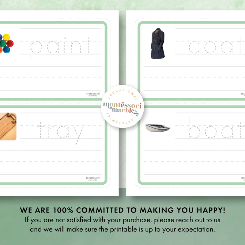 Montessori Green Series Tracing Cards