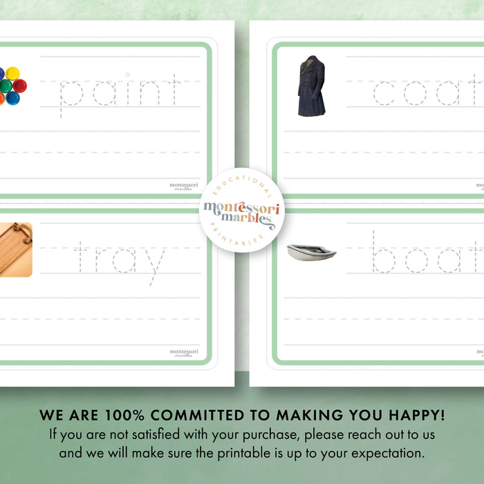 Montessori Green Series Tracing Cards