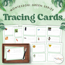 Load image into Gallery viewer, Montessori Green Series Tracing Cards
