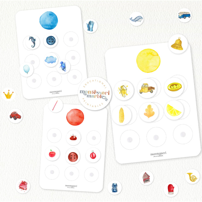 Primary Colors Sorting Cards | Montessori Sensory Printable Resources ...