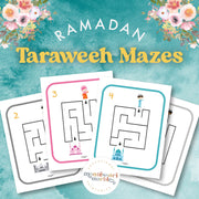 Ramadan maze workbook with pathfinding puzzles—holiday cultural study, ages 3-6