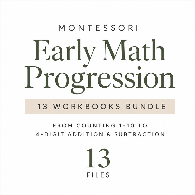 Montessori Early Math Progression Bundle