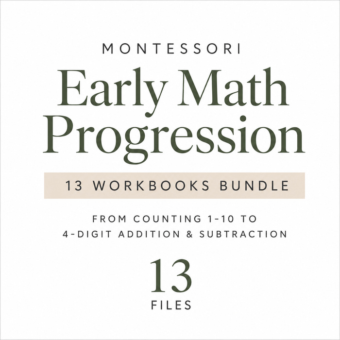 Montessori Early Math Progression Bundle