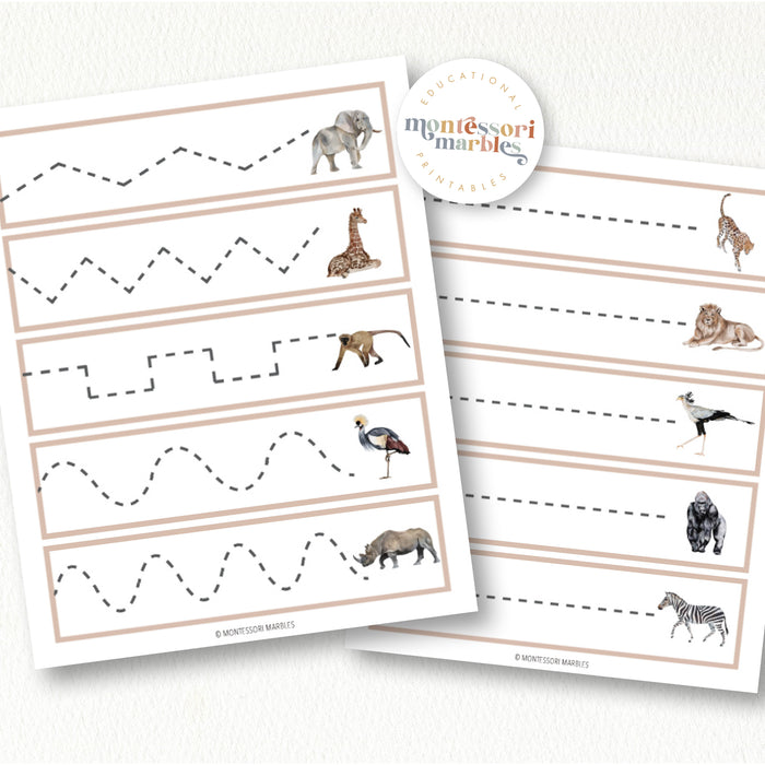Safari Animals Cutting Strips