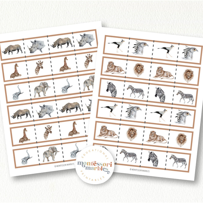 Safari Animals Cutting Strips