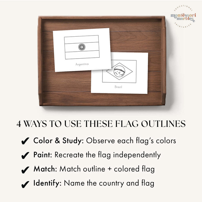 South America Flag Outline Cards