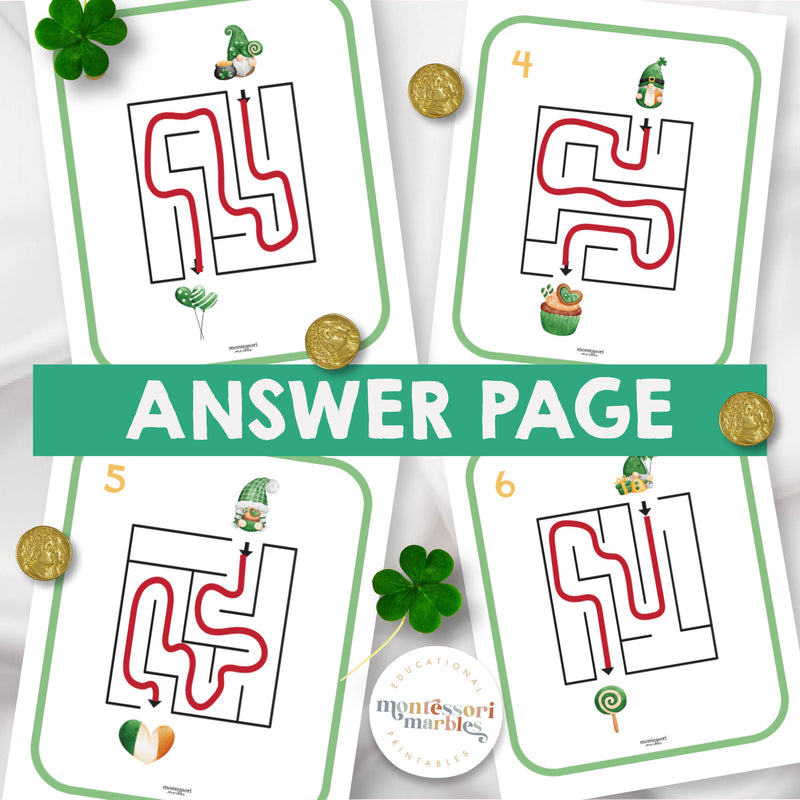 St. Patrick's Day Gnome Mazes