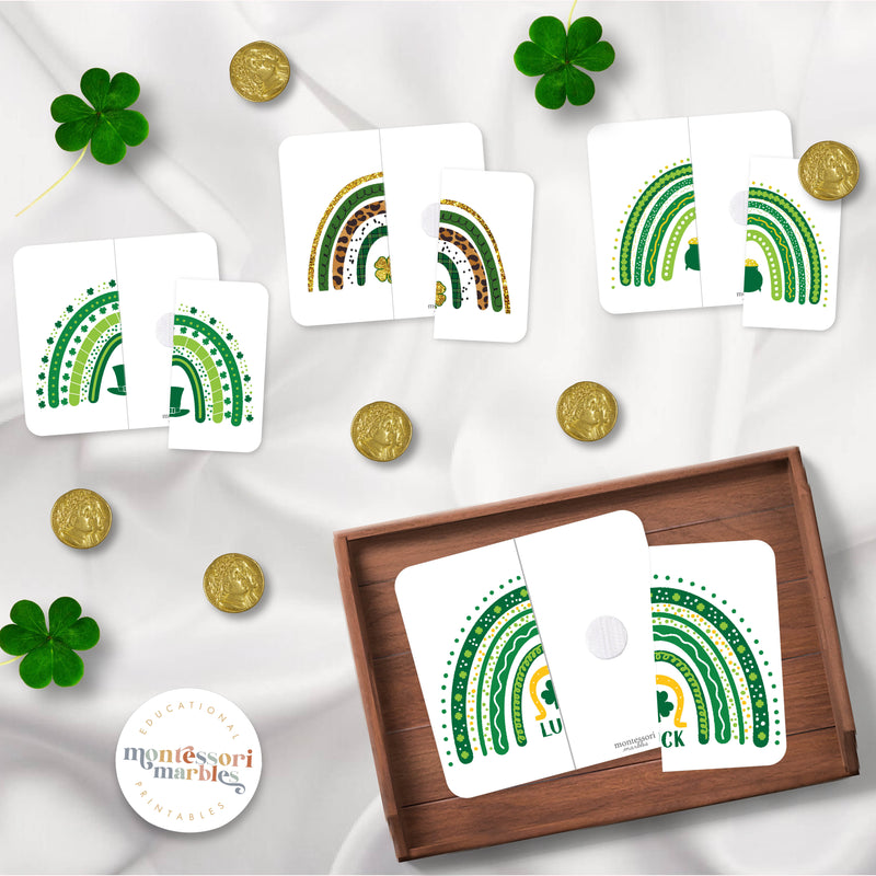 St. Patrick's Day Rainbow Symmetry Puzzles