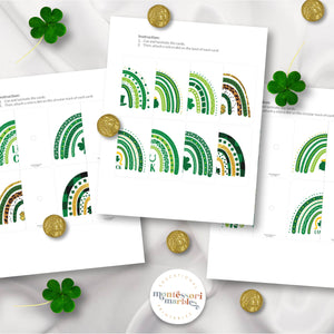 St. Patrick's Day Rainbow Symmetry Puzzles