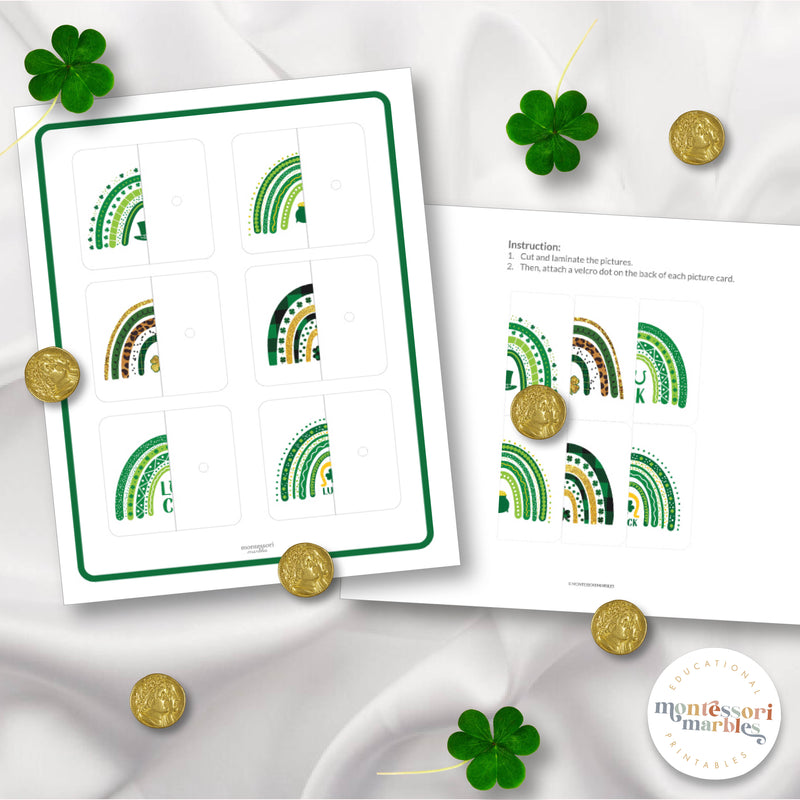 St. Patrick's Day Rainbow Symmetry Puzzles