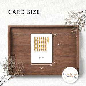 Montessori Golden Beads 1 to 100 | Nomenclature Cards