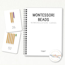 Load image into Gallery viewer, Montessori Golden Beads 1 to 100 | Nomenclature Cards
