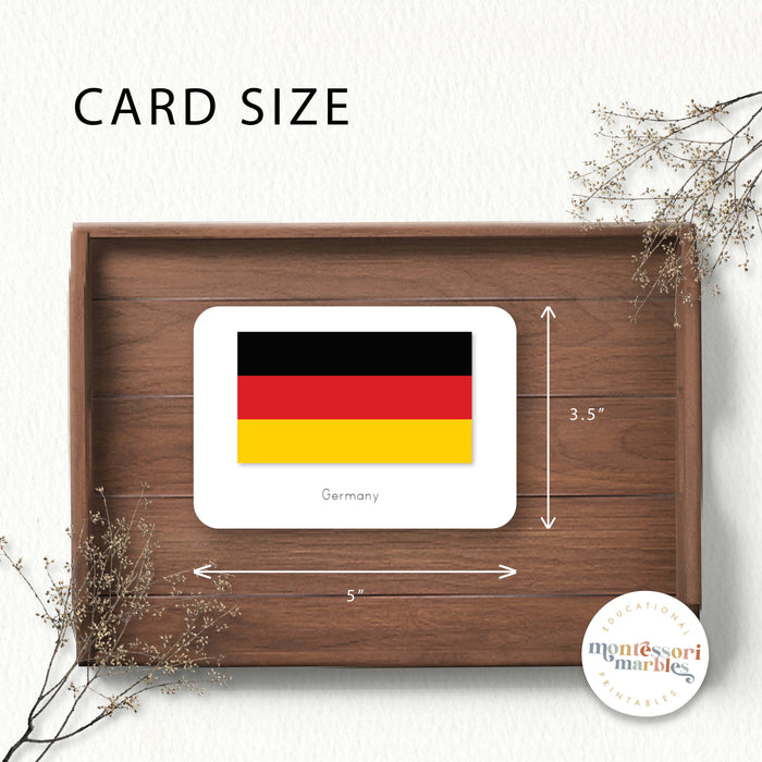 20 World Flags Flash Cards