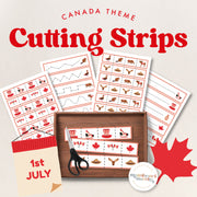 Canada cutting strips for fine motor skills
