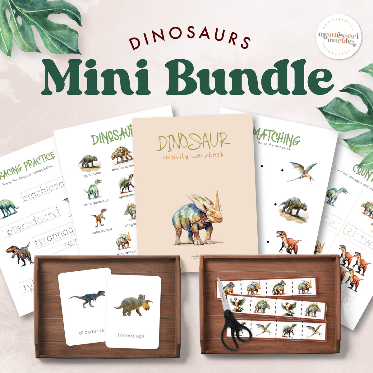 Dinosaurs Mini Bundle – Montessori Marbles