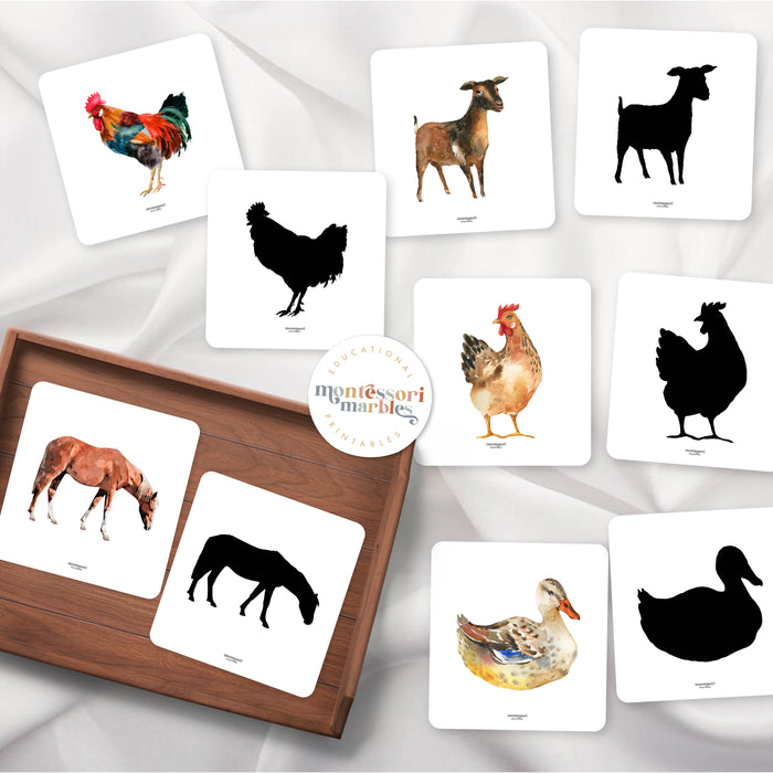 Farm Animals Shadow Matching