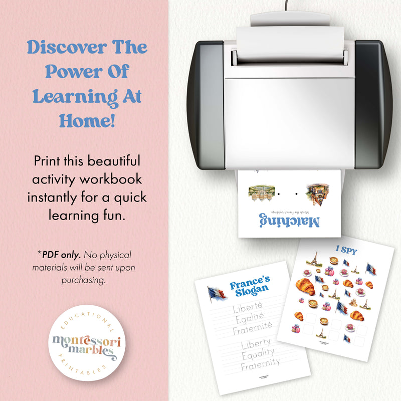 France Activity Workbook for Elementary