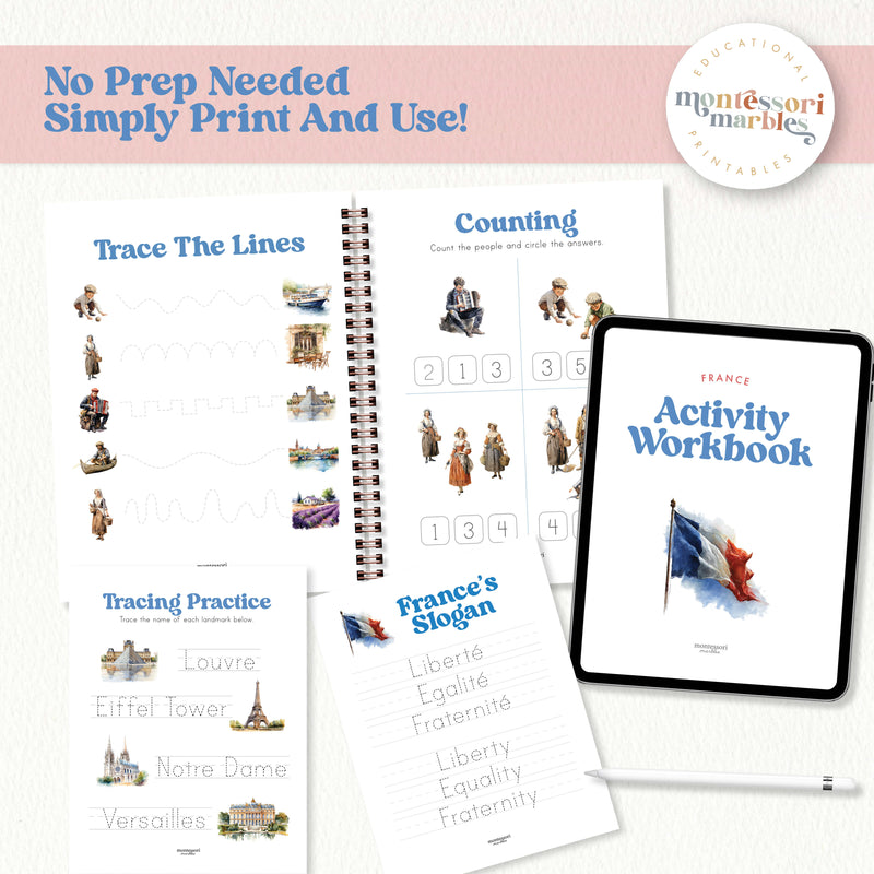 France Activity Workbook for Elementary