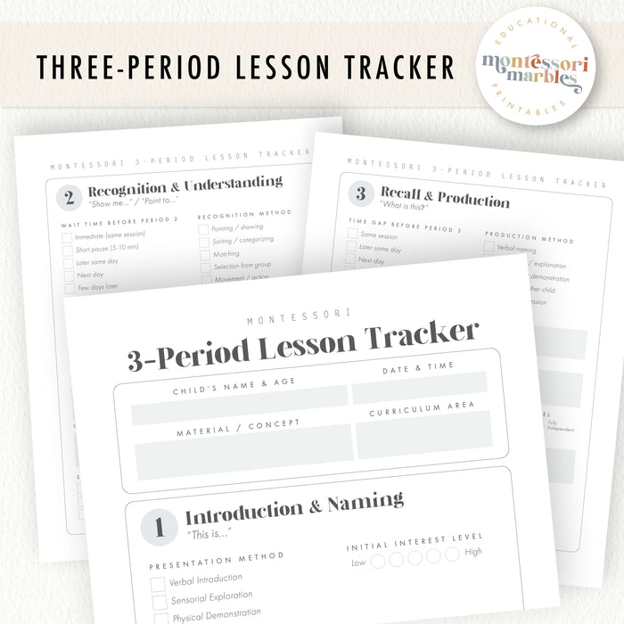 Three-Period Lesson Tracker + Guide