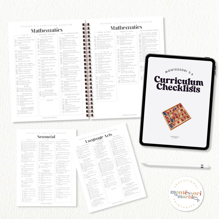 Montessori 3-6 Curriculum Checklists
