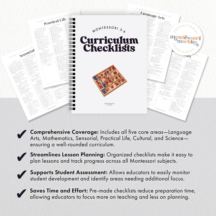 Montessori 3-6 Curriculum Checklists