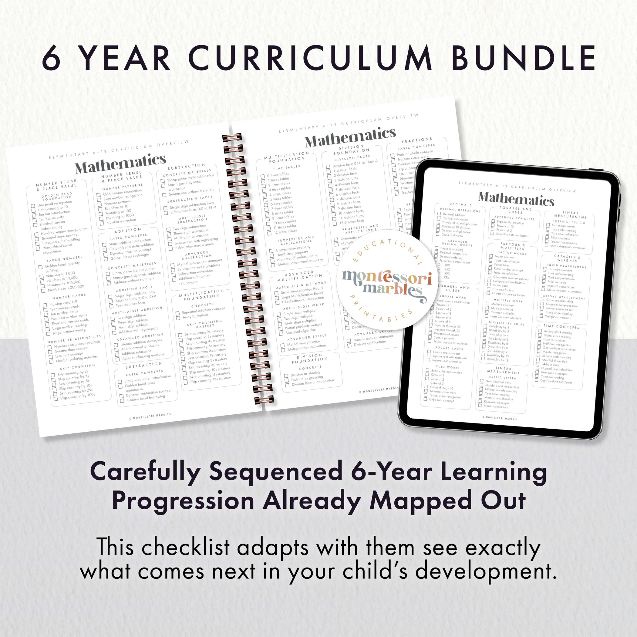 Montessori Elementary Curriculum | Ages 6-12 Checklist — Montessori Marbles