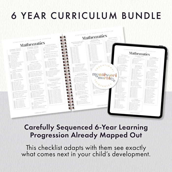 Montessori 6-12 Curriculum Checklists