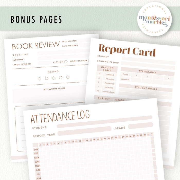 MONTESSORI TEACHER PLANNER JUL 2025 - DECEMBER 2026